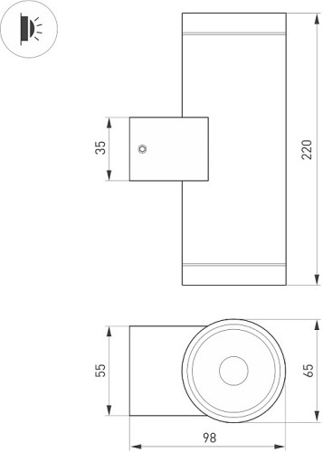 Уличный настенный светильник Arlight Ray 044232