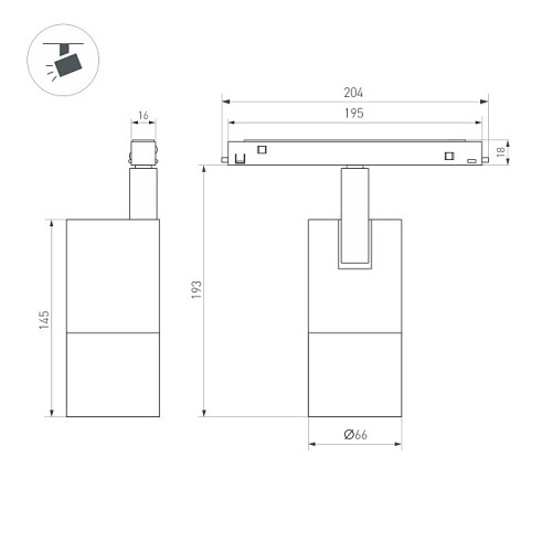 Трековый светильник Arlight Mag-Orient 038373