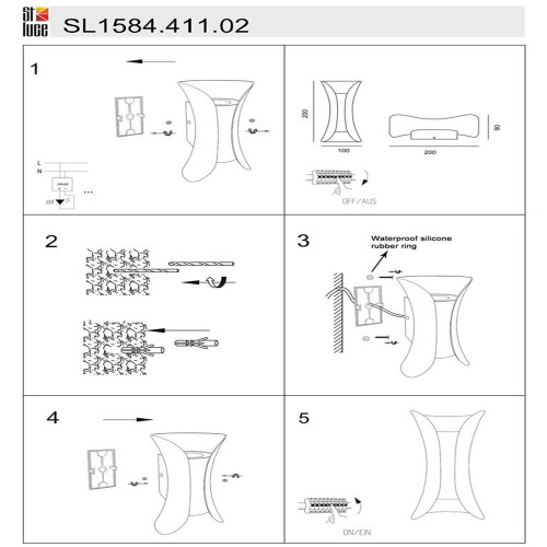 Уличный настенный светильник ST Luce Cosetto SL1584.411.02