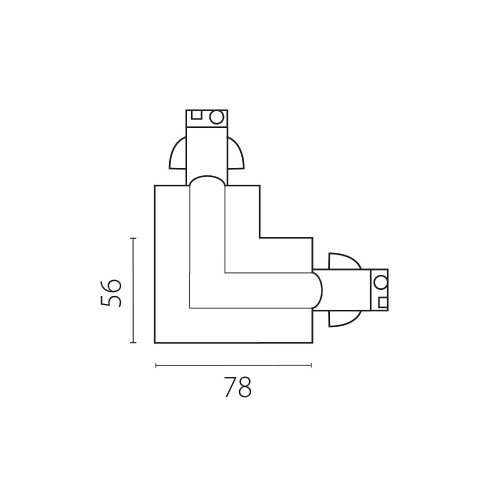 Коннектор для шинопровода Lightstar Quattro 503126-RPS