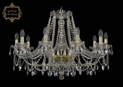 Подвесная хрустальная люстра 11.25 Art Classic 11.25.10.300.Gd.Sp