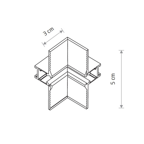 Коннектор для магнитных треков угловой внутренний Nowodvorski Nano 11733