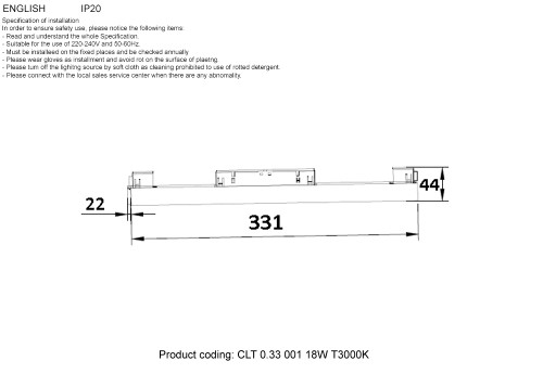 Трековый светильник Crystal Lux CLT 0.113 CLT 0.33 001 18W BL T4000K