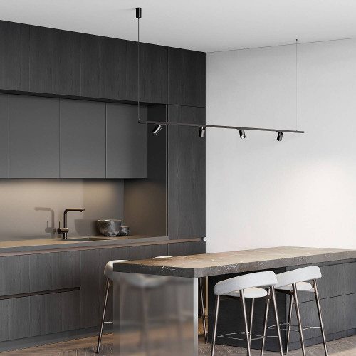 Подвесной комплект Elektrostandard Line Magnetic Titan Line Подвесной комплект для подключения трековой системы освещения к питанию (титан) (боковой)