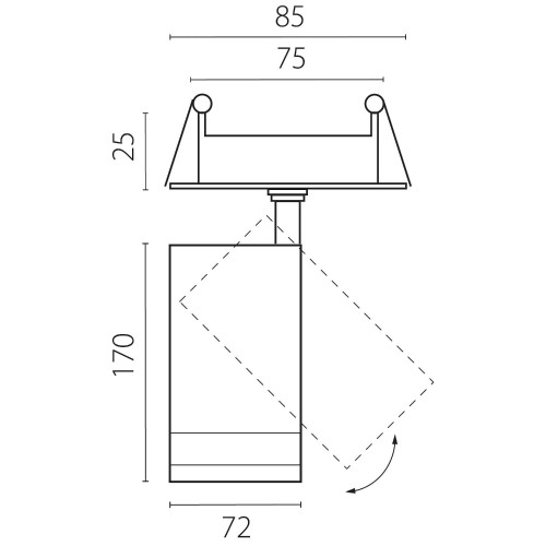 Встраиваемый светильник Lightstar Canno Pro C4207RS
