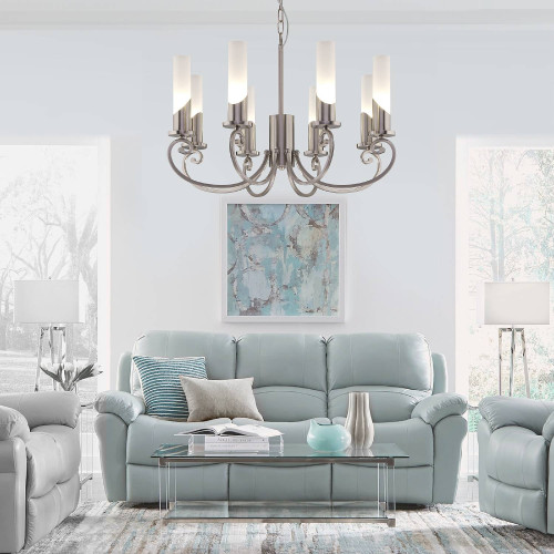 Подвесная люстра Eurosvet Banci 60117/8 никель Smart