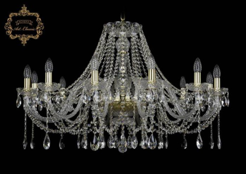 Подвесная хрустальная люстра 11.12 Art Classic 11.12.12.360.Gd.Sp