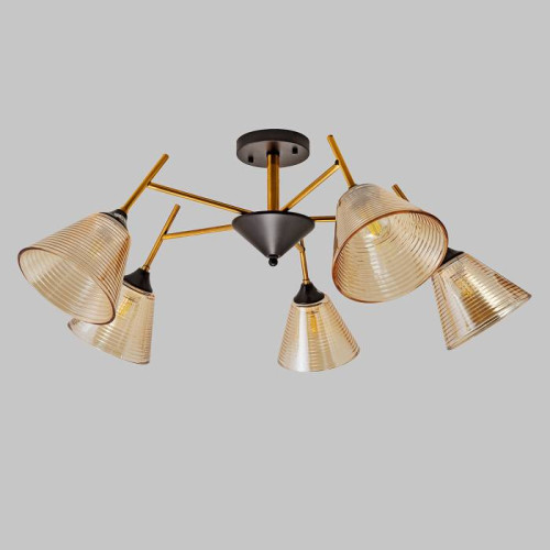 Люстра потолочная, 5*E27, медь+черный MD.4250-5-S-COP+BK