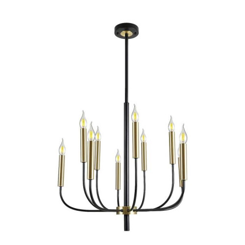 Люстра на штанге ЭкономСвет 10275 10275/10BK+GD