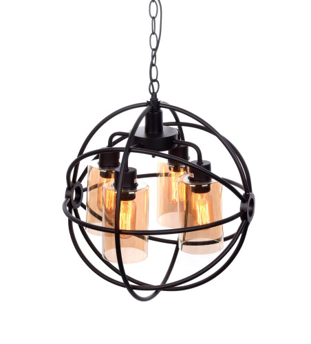 Подвесная люстра Lumina Deco Stradi LDP 11509-4 BK