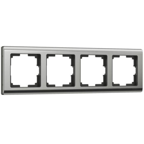 Рамка Werkel W0041602/ Рамка на 4 поста Metallic (глянцевый никель)