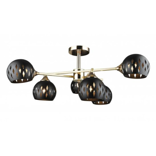 Люстра потолочная 6*Е27 MD.4211-6-S-GD+FGD