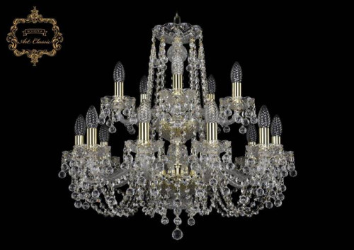 Подвесная хрустальная люстра 11.26 Art Classic 11.26.10+5.220.2d.Gd.B