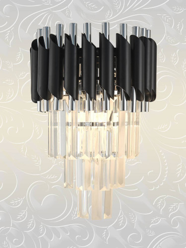 Настенное бра Natali Kovaltseva Darian DARIAN 76017/2W CHROME BLACK