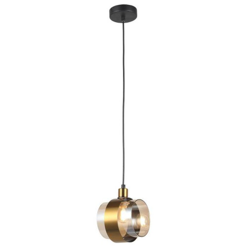 Люстра подвесная Е14 1*40Вт MD.51891-1-P-BK+GBR