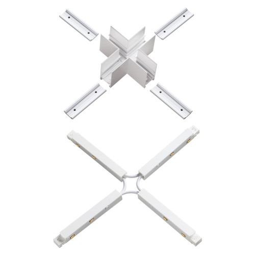 Соединитель с токопроводом для шинопровода Х-образный Novotech Flum 135127