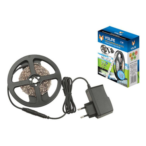 Комплект светодиодной ленты 2.5м Volpe Uls-q721 ULS-Q721 2835-60LED/m-IP20-2.5M-DW RRP24C00 Комплект светодиодной ленты с адаптером