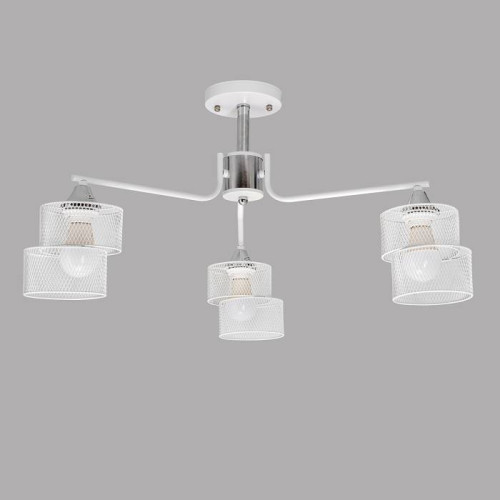 Люстра потолочная, 3*E27, белый+хром MD.4252-3-S-WH+CH