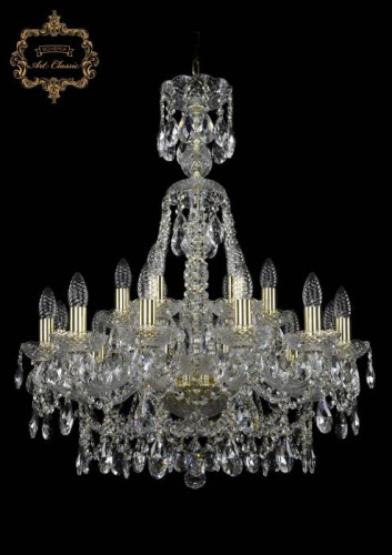 Подвесная хрустальная люстра 11.25 Art Classic 11.25.12+6.220.XL-80.Gd.Sp