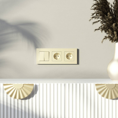 Рамка Werkel W0032911/ Рамка на 3 поста Slab (шампань софт)