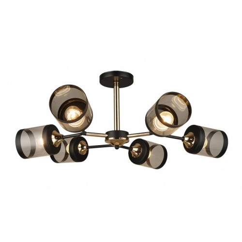 Люстра потолочная 6*Е27 MD.3592-6-S-BK+FGD