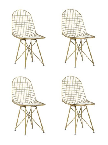 Комплект стульев Stool Group Eiffel AFR-18B-P1 GL/WH X4