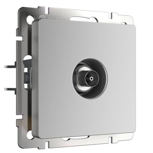 Розетка Werkel Встраиваемые механизмы серебряные W1184006/ ТВ-розетка проходная (серебряный)