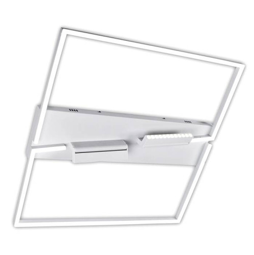 Люстра потолочная светодиодная 124W, 3000+4200К+6500K, поворотные споты, пульт ДУ, матовый белый PLC-7071-800-MWH