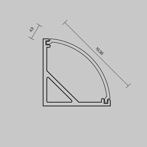 Экран для профиля Maytoni Накладной профиль 642027