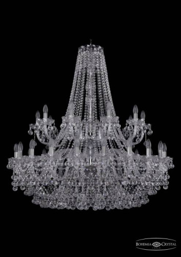Подвесная хрустальная люстра 1409 Bohemia 1409/20+10/400/2d Ni