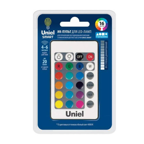 Пульт управления лампой RGB серии «SMART» c ИК сенсором Uniel UCH-S210 BLACK