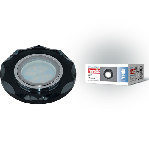 Встраиваемый светильник Fametto Peonia DLS-P105 GU5.3 CHROME/BLACK