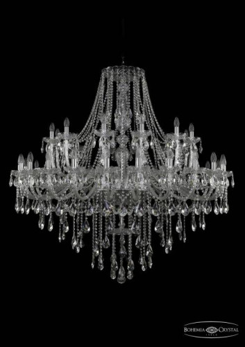 Подвесная хрустальная люстра 1415 Bohemia 1415/24+12/530 Ni