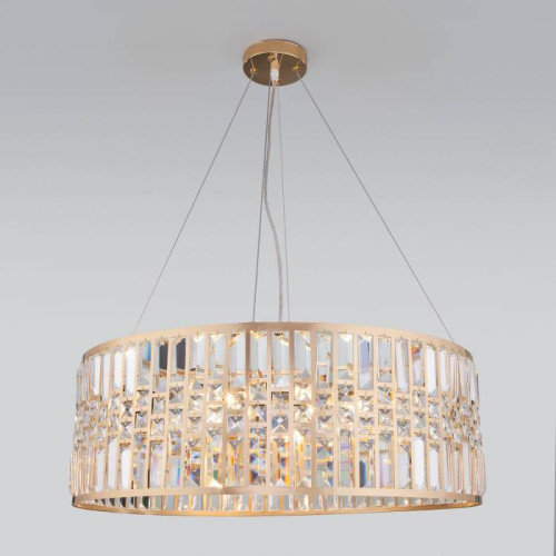 Подвесная люстра Eurosvet Lory 10125/8 золото/прозрачный хрусталь Strotskis Smart (10116/8)