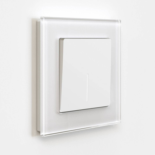 Выключатель Werkel W1110161/ Выключатель одноклавишный с подсветкой (белый матовый)