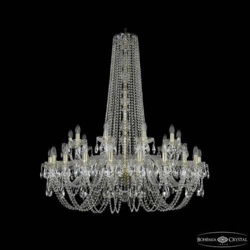 Подвесная хрустальная люстра 1402 Bohemia 1402/20+10/400/h-130 G