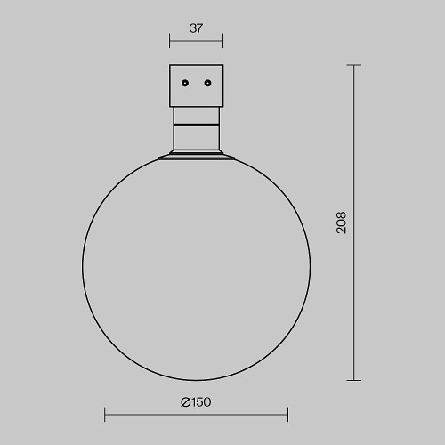 Трековый светильник Maytoni Luna O-TR01-2-S-9WW3K