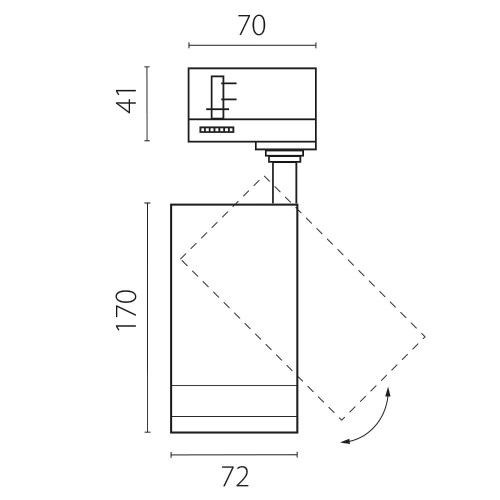 Трековый светильник Lightstar Canno Pro C4207QT