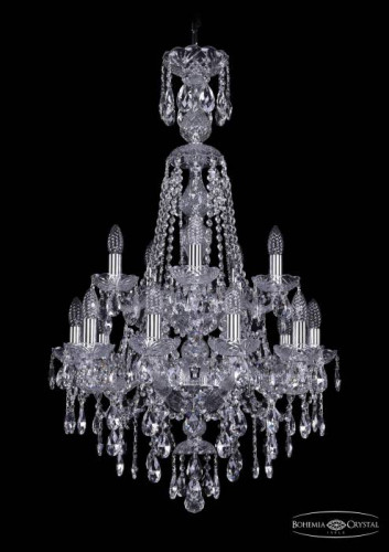 Подвесная хрустальная люстра 1415 Bohemia 1415/10+5/200/XL-97/2d Ni