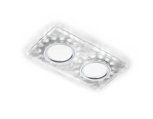 Встраиваемый светильник с узорами Led S234/2 W/CH/WH Ambrella