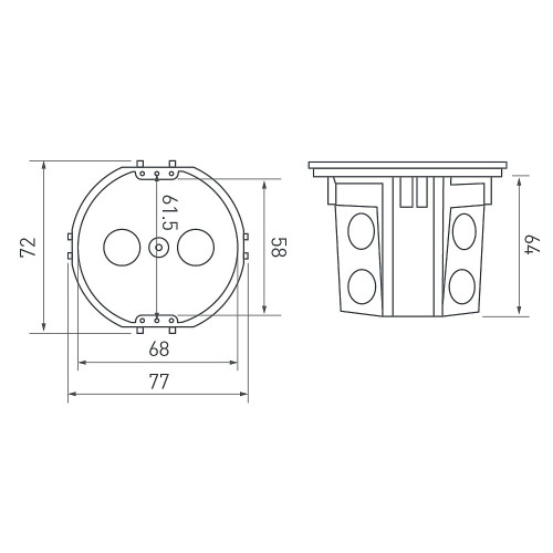 Монтажная коробка (подрозетник) для электроустановочных изделий Arlight 044895