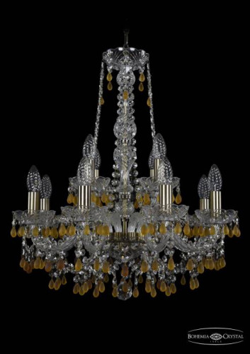 Подвесная хрустальная люстра 1410 Bohemia 1410/8+4/195/h-63 Pa V1003