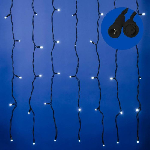 Занавес светодиодный с эффектом мерцания, 3х2м Uniel ULD-C3020-384/TBK WHITE IP67