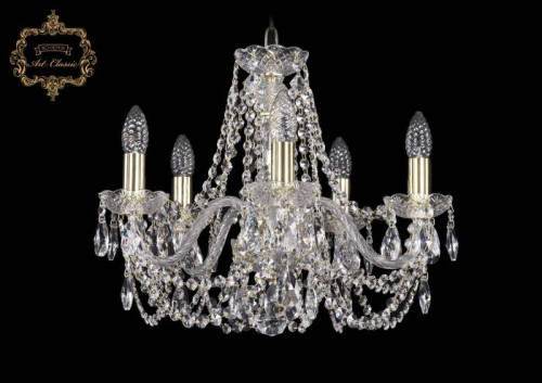 Подвесная хрустальная люстра 11.11 Art Classic 11.11.5.165.Gd.Sp