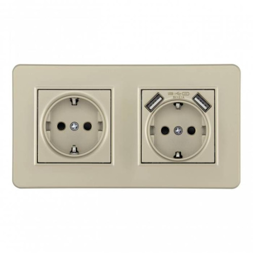 Розетка Arte Milano Set16-2 SET16-2-47-1-40-1 shampan