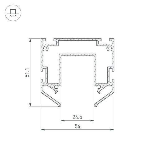 Профиль-держатель Arlight Mag-25 035719