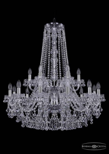 Подвесная хрустальная люстра 1409 Bohemia 1409/12+6/300/h-94/2d Ni