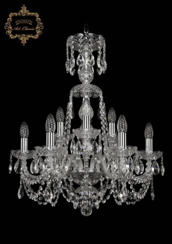 Подвесная хрустальная люстра 11.11 Art Classic 11.11.6+3.195.XL-67.Cr.Sp