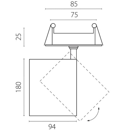 Встраиваемый светильник Lightstar Canno Pro C4406RS