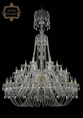 Подвесная хрустальная люстра 11.11 Art Classic 11.11.24+12+6.460.2d.XL-167.Gd.Sp